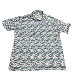 TailorByrd Flamingo Tropical Golf Polo Shirt Men’s XXL Stretch SPF 30 NWOT